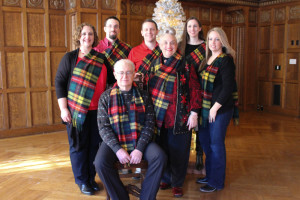 The Family of James and Gail Rowe Michael Wearing the Clan Buchanan Tartan